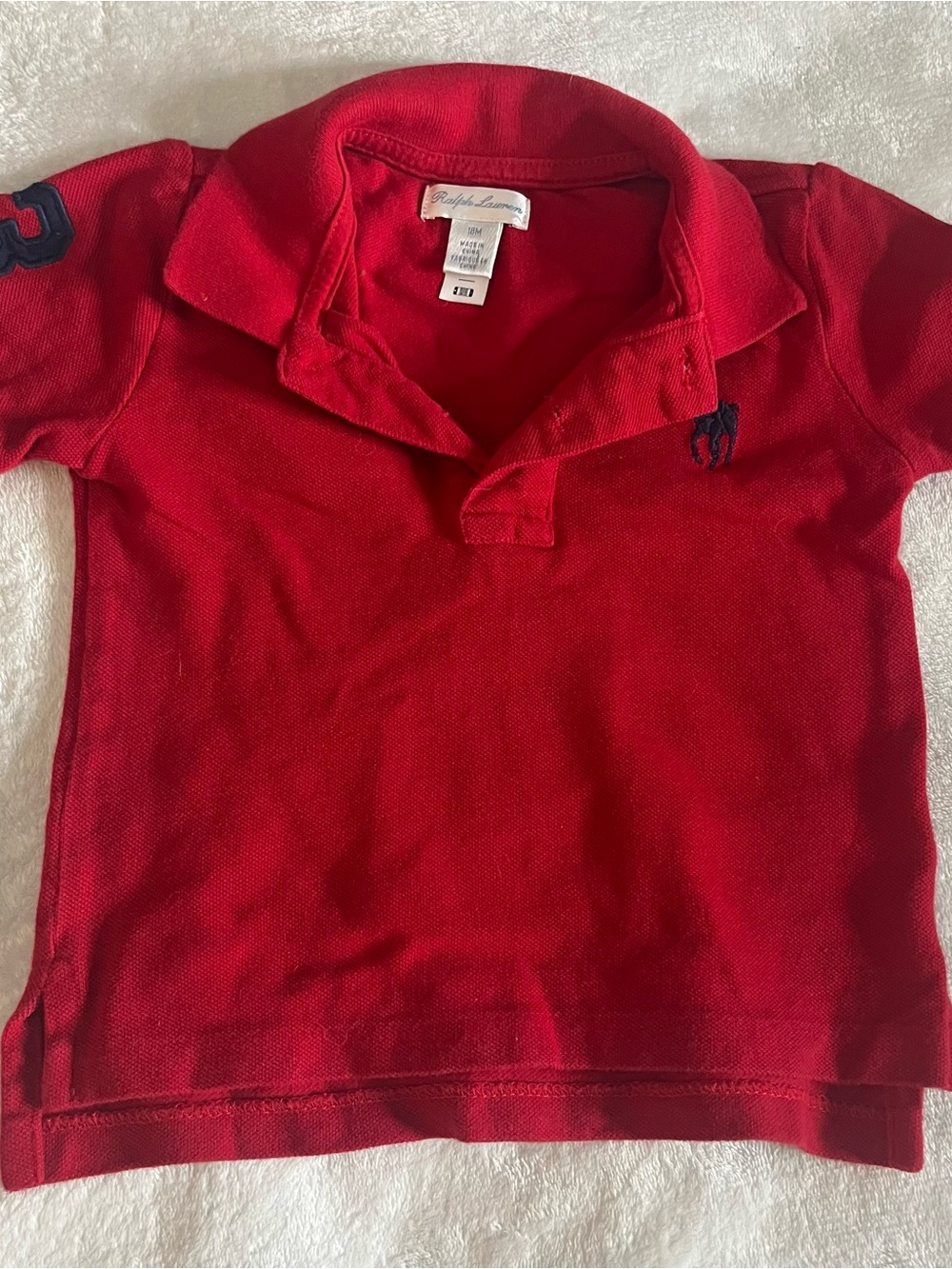 Ralph Lauren Kids Red Short Sleeve Polo Shirt Sz 18M
